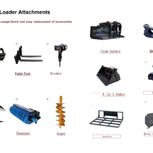 Skid Steer Loader Attachment Hydraulic Tilting Bucket