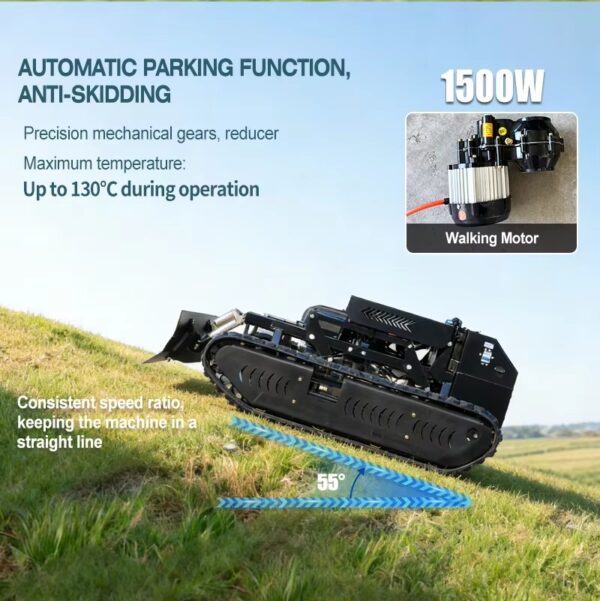 Full gasoline power, strong cutting performance Fuel-powered lawn mower